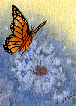 "Monarch Morning" by Sharon Feathers, Ringle WI - Collage